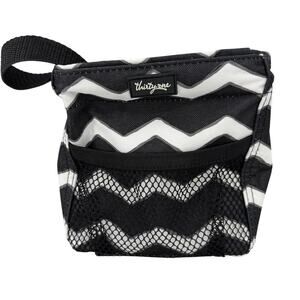 Thirty-One Littles Carry All Caddy Black White Chevron 6 Inch Storage Bin